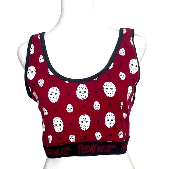 Torrid Tops - NWT Torrid Friday 13th Jason Mask AOP Cropped Tank 2X MSRP $44.50 Alt Fashion